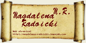 Magdalena Radoički vizit kartica